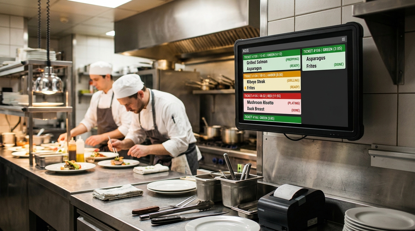 Écran tactile de cuisine KDS Netoria
